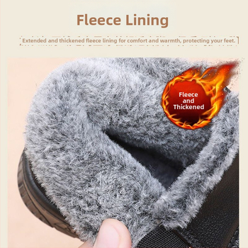 Dámske zimné topánky – vrchná časť zo super vlákna, gumová podrážka, podšívka z umelého plyšu, nízky podpätok 1–3 cm, stredné otvorenie