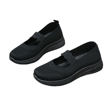Sieťové bežné topánky na prechádzky, priedušné a ľahké, protišmyková plochá podrážka (Horný materiál: sieť; Vnútorná stielka: PU; Podešva: guma; Zapínanie: slip-on)