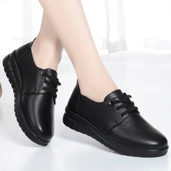 Dámske kožené topánky z teľacej kože na každodenné nosenie s elastickým pásom, EVA stielka, MD podrážka, nízky podpätok 1-3 cm