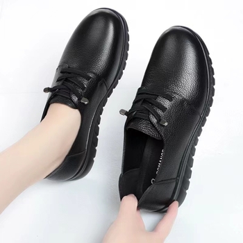 Dámske kožené topánky z teľacej kože na každodenné nosenie s elastickým pásom, EVA stielka, MD podrážka, nízky podpätok 1-3 cm