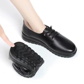 Dámske kožené topánky z teľacej kože na každodenné nosenie s elastickým pásom, EVA stielka, MD podrážka, nízky podpätok 1-3 cm