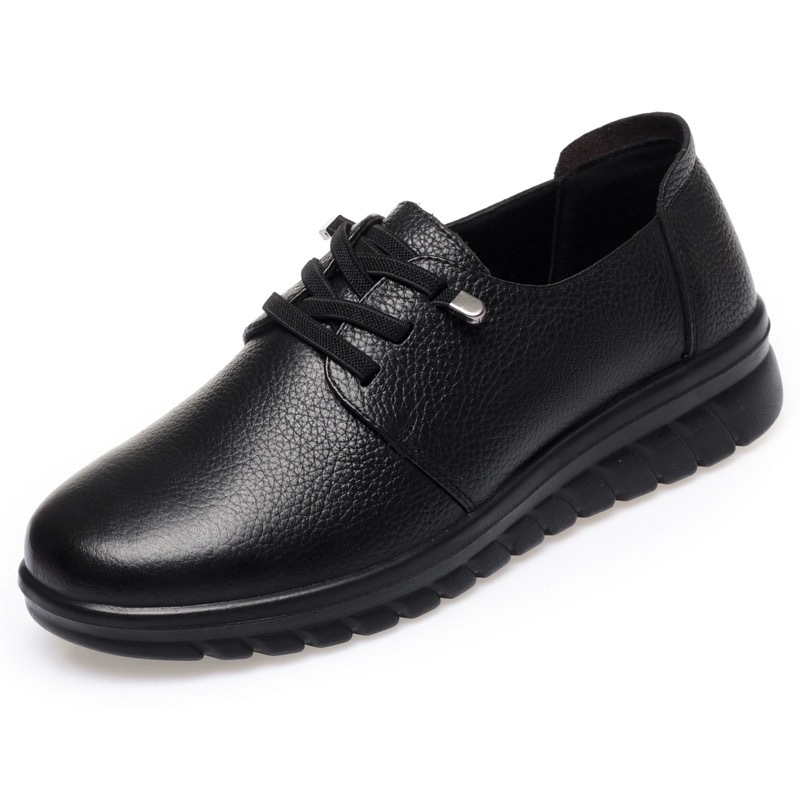 Dámske kožené topánky z teľacej kože na každodenné nosenie s elastickým pásom, EVA stielka, MD podrážka, nízky podpätok 1-3 cm