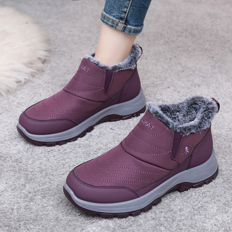 Dámske zimné bavlnené topánky s teplou podšívkou (vysoký vrch, sieťová vnútorná časť, protišmyková podrážka)