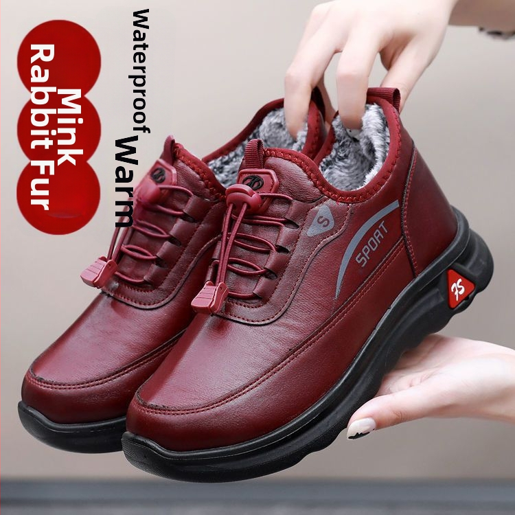 Zimné dámske topánky z textilu s fleecovou podšívkou, vysoký vršok, okrúhla špička, gumová podrážka