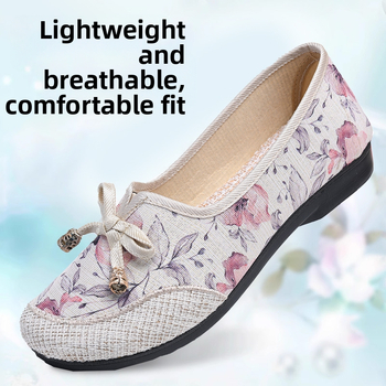 Dámske plátenné tenisky s nízkym vrškom, gumová podrážka, kvetinový vzor, vrchná časť z plátna, textilná stielka