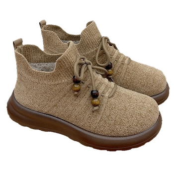 Ženské bavlnené topánky (Zimné, s nízkym vrchným dielom, slip-on, textilný vrch, vnútorná stielka z umelej kožušiny)