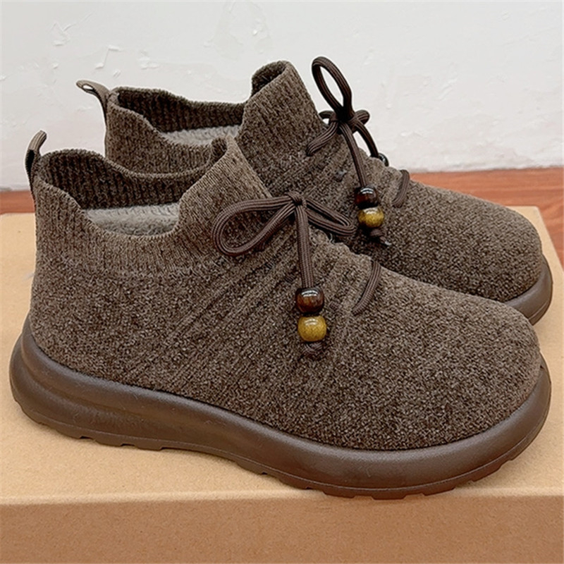 Ženské bavlnené topánky (Zimné, s nízkym vrchným dielom, slip-on, textilný vrch, vnútorná stielka z umelej kožušiny)