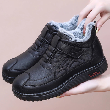 Zimné dámske látkové topánky s plyšovou podšívkou, vysoký vrch, zapínanie na suchý zips