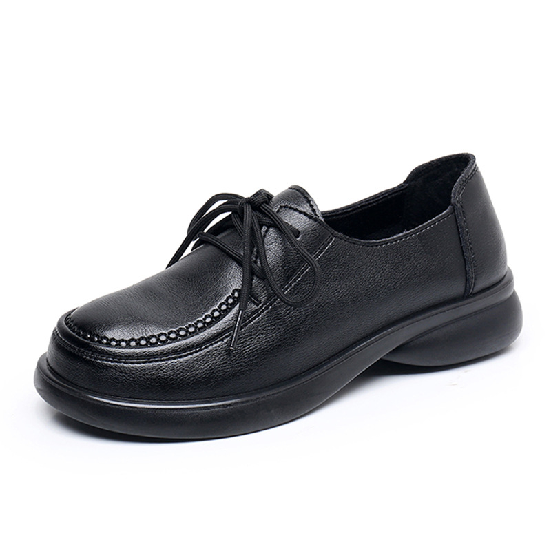 Dámske bežné topánky s šnúrkami - priedušné, odolné voči opotrebeniu, okrúhla špička, nízky podpätok 1–3 cm, vrchný materiál zo super vlákna, vnútorná stielka z mikrovlákovej kože, podrážka z kompozitu