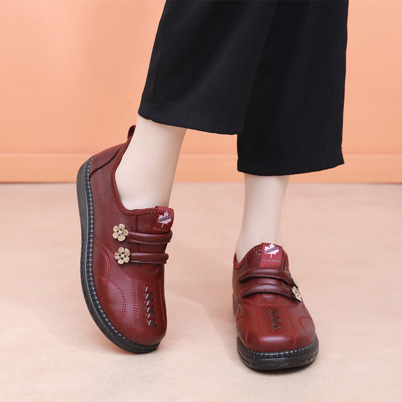 Zimné bavlnené topánky pre ženy s podšívkou, nízky podpätok 1–3 cm, nízky vrch, guľatá špička, slip-on, teplé a odolné