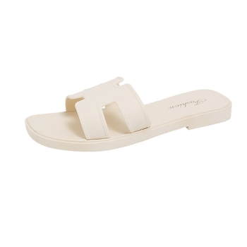 Dámske ploché sandále s PVC vrchnou časťou a podrážkou, podrážka vstrekovaná, platforma 0–3 cm, priedušné, protišmykové, v štýle víly na pláži