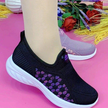 Slip-on pletené topánky pre dospelých – priedušné, ľahké, protišmyková EVA podrážka, elastický horný materiál, letná voľba