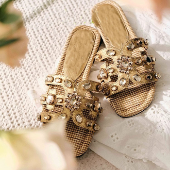 Dámske sandále s jedným remienkom, štvorcový nos, horný materiál: mikrovláknová koža, podrážka z gumy