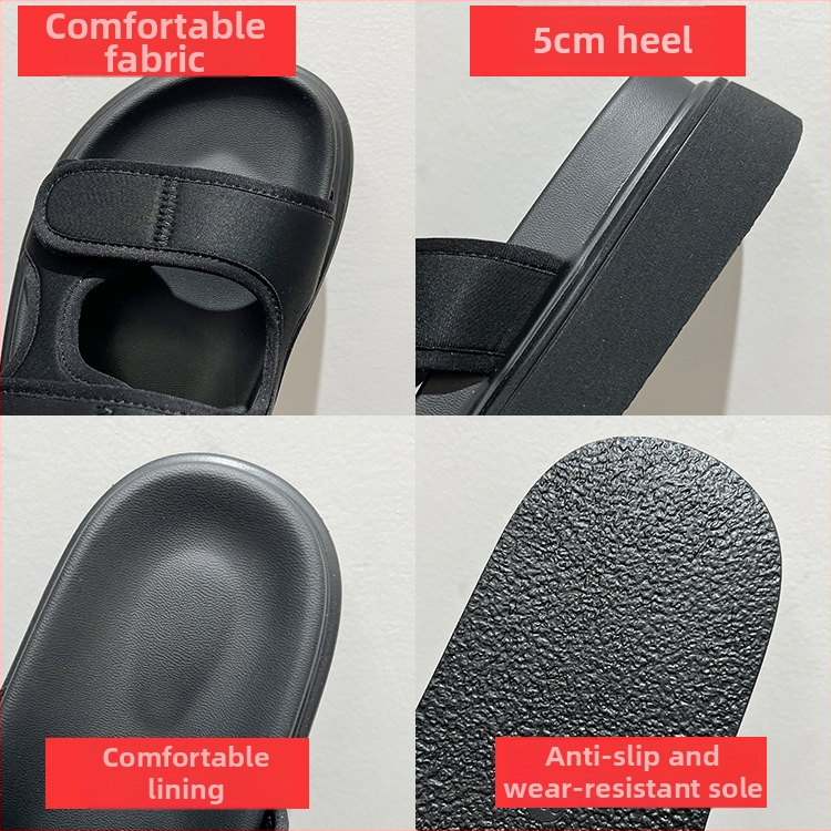 Dámske sandále s hrubou podrážkou 3–5 cm, vrchný materiál PU, podrážka gumová, vnútorná časť bravčovej kože