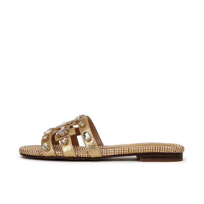 Dámske sandále s jedným pásom, vrchný materiál mikrovlákna koža, gumová podrážka, PU stielka, casual štýl