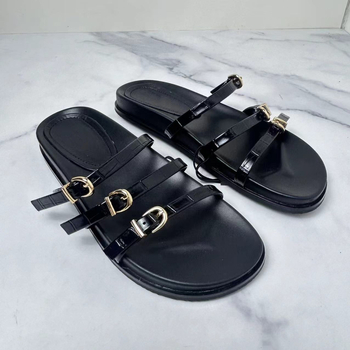 Dámske letné sandále, mikrovláknový vrchný diel, PU vnútorný materiál, gumová podrážka, okrúhla špička, voľnočasový štýl