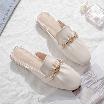 Baotou dámske papuče bez päty, horná časť mikrovlákno, podrážka z gumy, plochá podrážka, podrážky 0–3 cm, ľahké, protišmykové, odolné