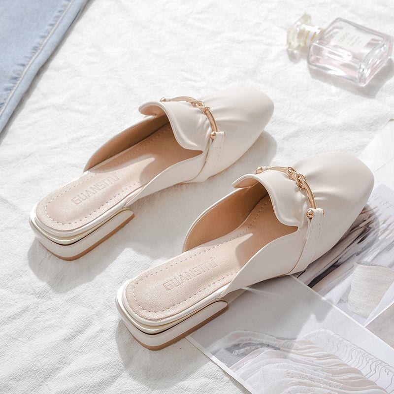 Baotou dámske papuče bez päty, horná časť mikrovlákno, podrážka z gumy, plochá podrážka, podrážky 0–3 cm, ľahké, protišmykové, odolné