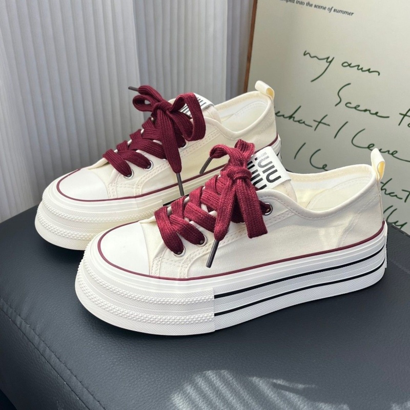 Dámske tenisky z plátna, nízky vrch, šnúrky, PU vrchná časť, gumová podrážka, sieťovaná výstelka, voľnočasový štýl, jeseň 2025