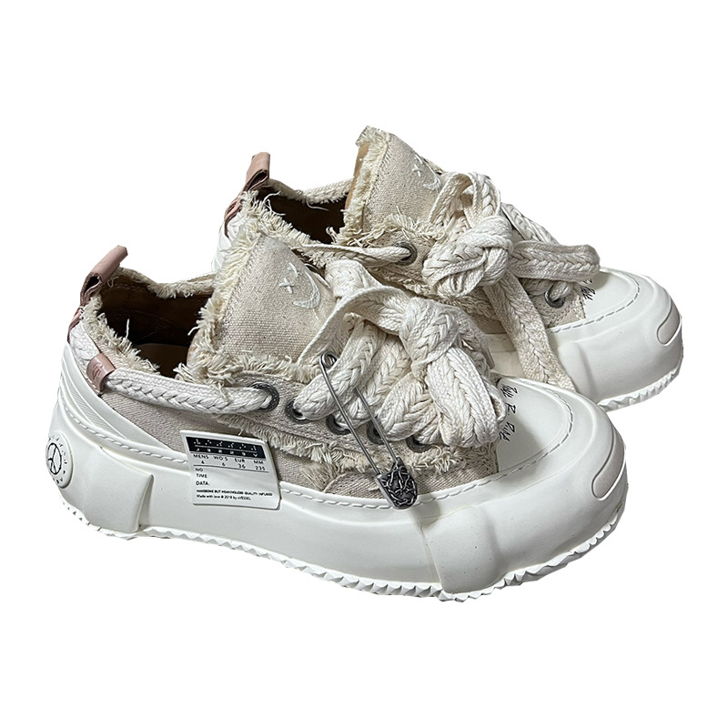 Tenisky z plátna pre dospelých – denim vrchný materiál, vulkanizovaná konštrukcia, nízky vrch, hrubá podrážka, motív s úsmevom, priedušné