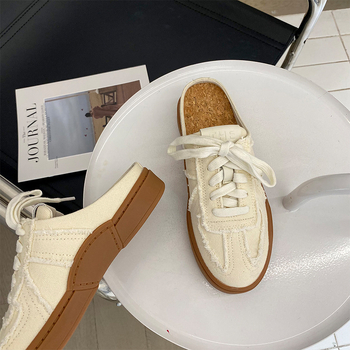 Dámske plátenné tenisky vo vintage štýle, okrúhla špička, nízky profil, plátený vrchnok, gumová podrážka