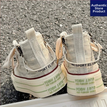 Sieviešu auduma kedas ar biezu gumijas zoli, priekšējā šņorēšana, rudens stils