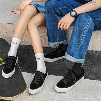 Платнени обувки, нисък връх, вулканизирана гумена подметка, дишаща памучна подплата, корейски Ulzzang стил