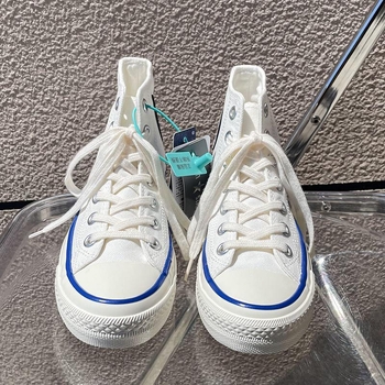 Дишащи канвасови обувки с връзки и вулканизирана гумена подметка