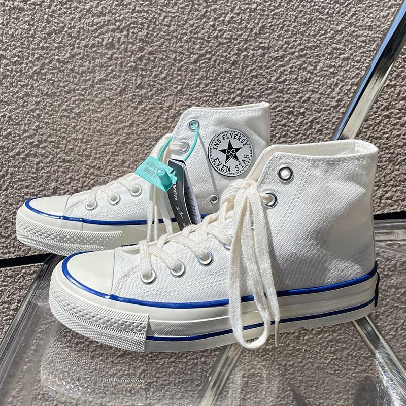 Дишащи канвасови обувки с връзки и вулканизирана гумена подметка