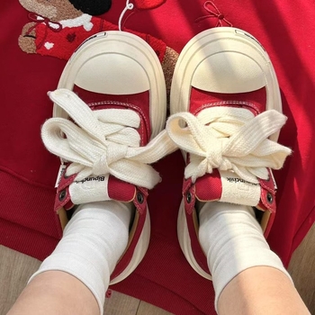 Bandage платнени дамски обувки с кръгъл нос и нисък връх, синтетична горна част, гумена подметка, връзване