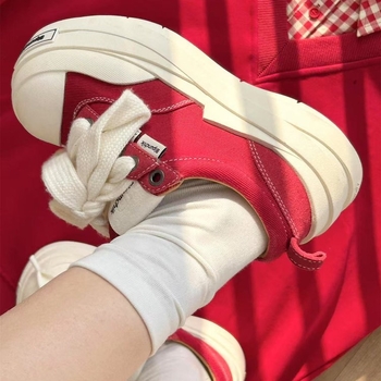 Pantofi Bandage din canvas pentru femei – partea superioară din piele sintetică, talpă din cauciuc, branț PU, vârf rotund, închidere cu șireturi