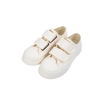 Pantofi din pânză pentru femei, închidere Velcro, talpă vulcanizată din cauciuc, talpă joasă (Partea superioară: pânză; Înălțime: joasă; Închidere: Velcro; Talpă: cauciuc; Construcție talpă: vulcanizată)