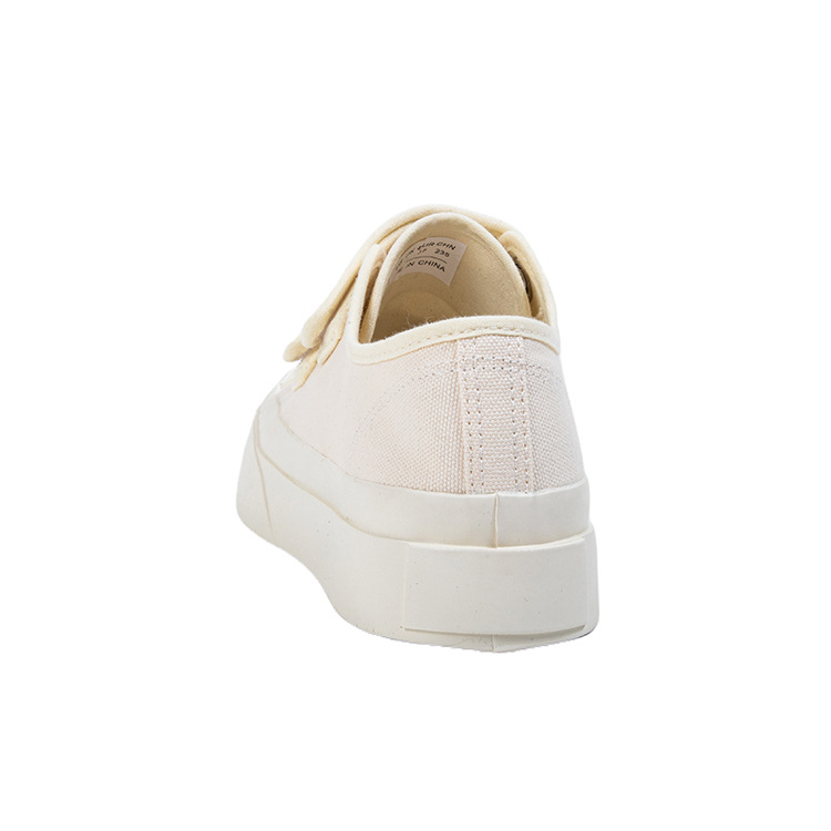 Pantofi din pânză pentru femei, închidere Velcro, talpă vulcanizată din cauciuc, talpă joasă (Partea superioară: pânză; Înălțime: joasă; Închidere: Velcro; Talpă: cauciuc; Construcție talpă: vulcanizată)