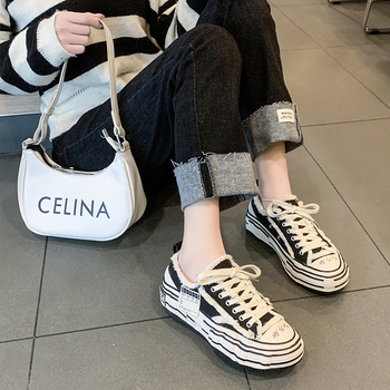 Pantofi din pânză unisex, talie joasă, șireturi la față, talpă de cauciuc, primăvară