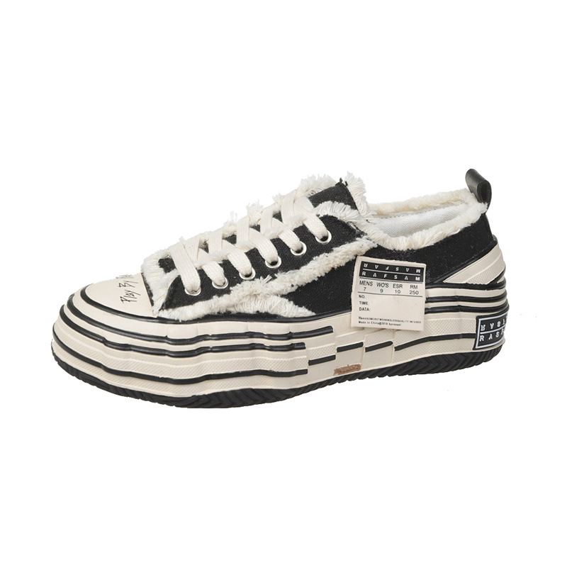 Pantofi din pânză unisex, talie joasă, șireturi la față, talpă de cauciuc, primăvară