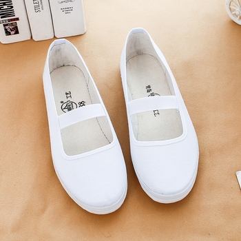 Adidași din pânză pentru femei, înaltă gleznă, talpă din cauciuc turnată prin injecție, închidere cu bandă elastică, stil casual de vară