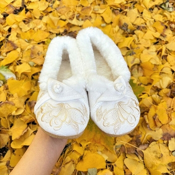 Pantofi damă PU slip-on, iarnă, fără toc, talpă vulcanizată, căptușeală caldă