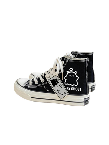 Pantofi sport din pânză cu model graffiti pentru femei, partea superioară din piele artificială, șireturi, talpă din cauciuc, profil scăzut, încălțăminte casual de toamnă