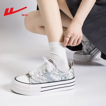 Pantofi sport damă din canvas, stil chinezesc, partea superioară din plasă, talpă din cauciuc, șireturi, talpă groasă ce mărește înălțimea, respirabili