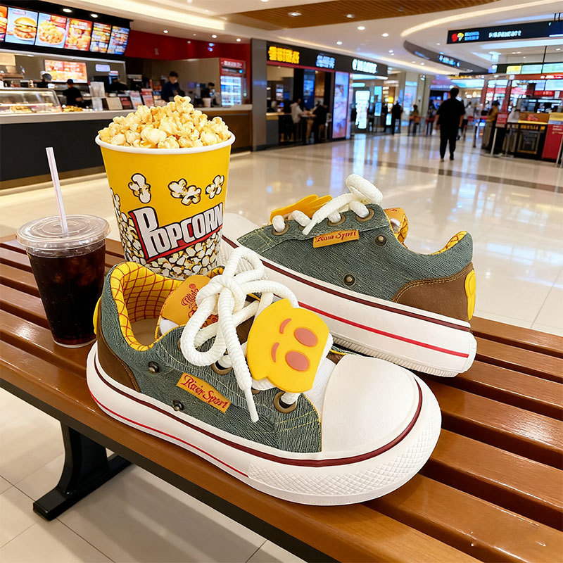 Dámske tenisky z plátna, nízky profil, šnúrky, hrubá podrážka, casual štýl na jeseň