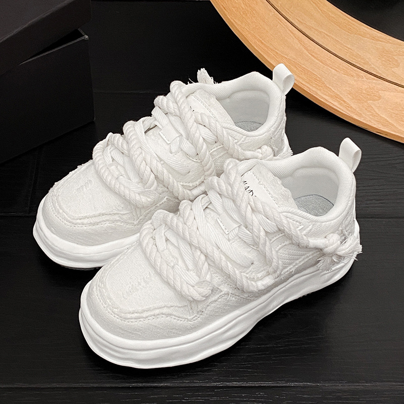 Casual tenisky z plátna, unisex, hrubá stredná podrážka, vrchná časť z textílie, PU podrážka