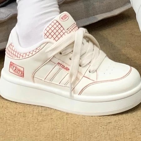 Женски обувки с дебело ходило — горен материал: изкуствен PU; подметка: гума; височина на обувката: средна; закопчаване: връзки; стелка: EVA