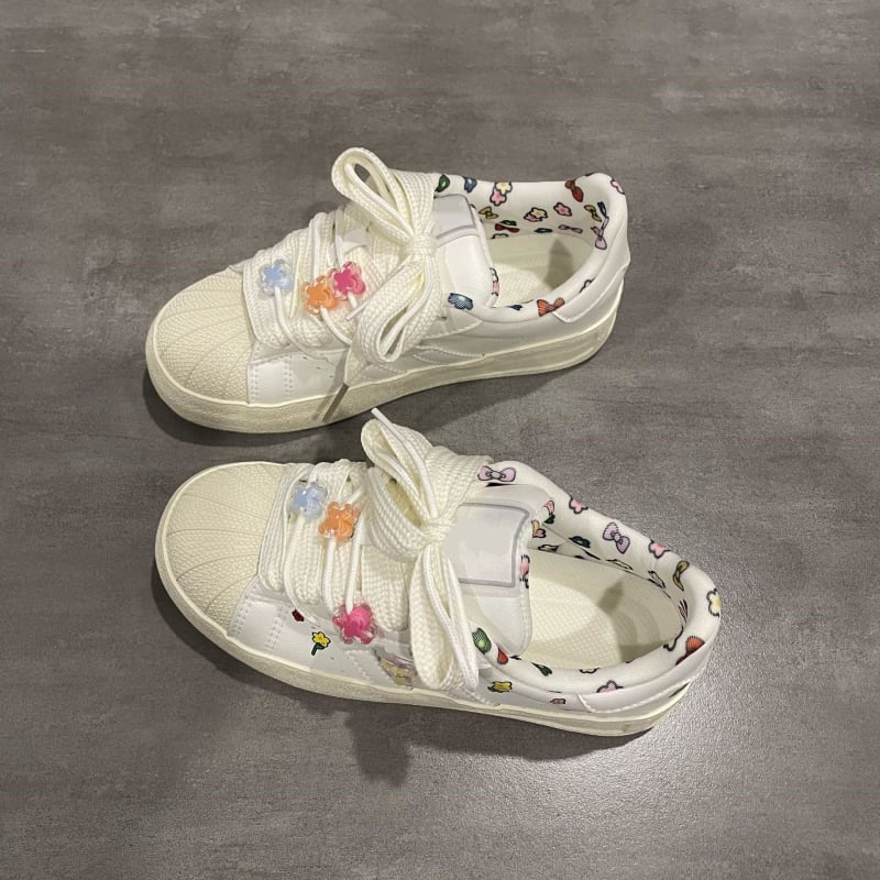 Дамски Shell-Toe кецове с нисък профил, горна част от синтетична кожа, гумена подметка, EVA стелка, кръгъл нос (Нисък профил; Горна част: синтетична кожа; Гумена подметка; EVA стелка; Кръгъл нос)