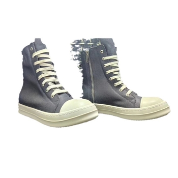Unisex vysoké tenisky z plátna s okrúhlym nosom, gumovou podrážkou, bočným zipsom a nízkym opätkom 1-3 cm
