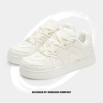 Denimové tenisky s hrubou podrážkou, vzor color-block, každodenný ležérny štýl, zaoblená špička, nízky podpätok 1–3 cm, zapínanie na šnúrky