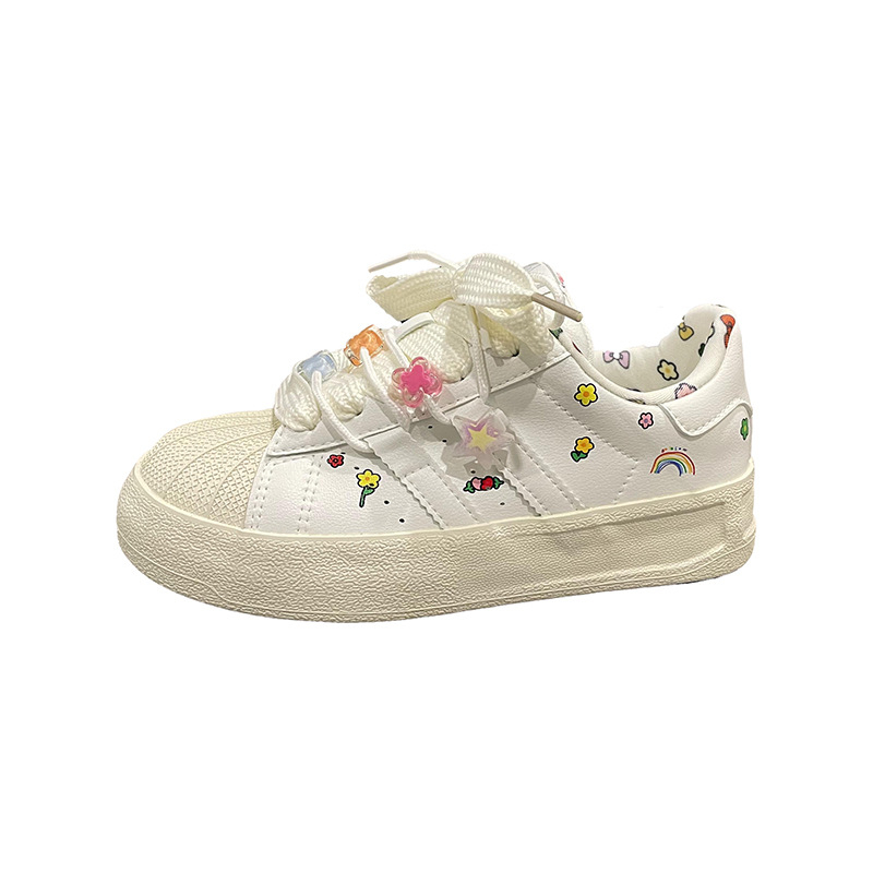 Ženské tenisky Shell Toe – vrch syntetická koža, gumová podrážka, EVA vložka, okrúhla špička, injektovaná podrážka, každodenný ležérny štýl