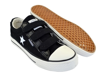 Kanvasové tenisky s Velcro zapínaním – unisex, nízky strih, kanvasový vršok, vulkanizovaná gumová podrážka, vnútorné textílie