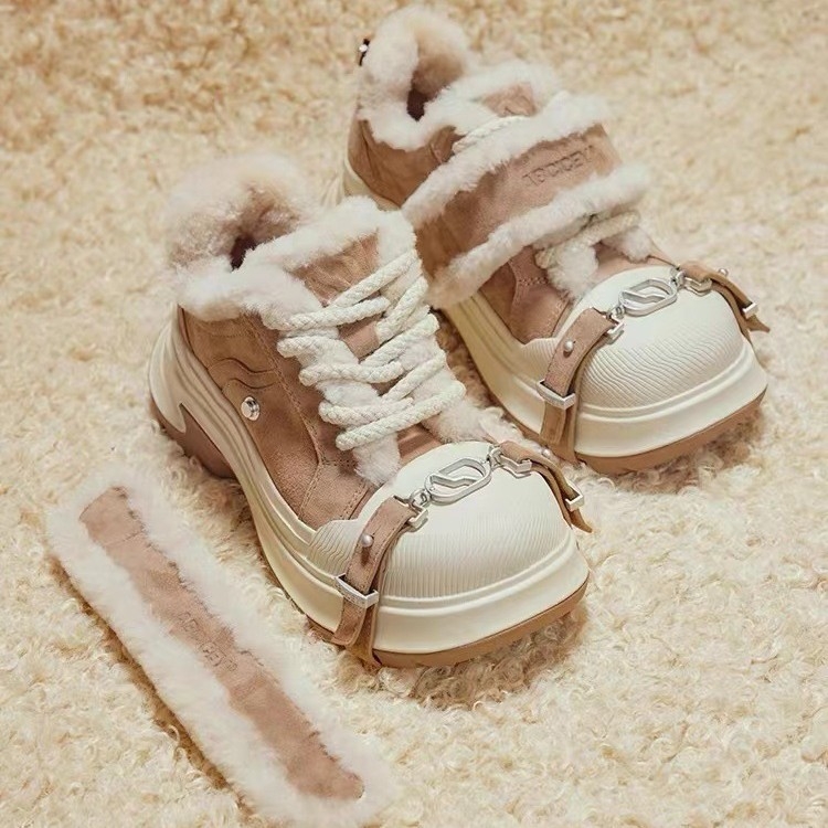 Unisex canvas zimné topánky so zvýšením výšky, teplá výstelka, priedušné, gumová podrážka