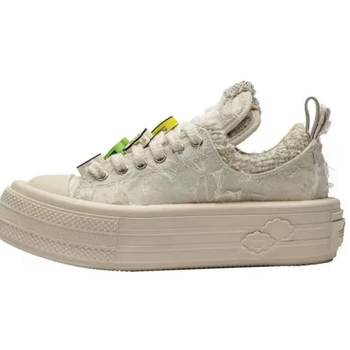 Platformové tenisky s florálnym vzorom z plátna, šnúrkové zatváranie, PU vrchná časť, gumová podrážka, výška platformy 3–5 cm