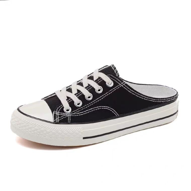 Dámske plátenné tenisky, kórejský štýl, slip-on, dýchajúce, nízky vršok, gumová podrážka